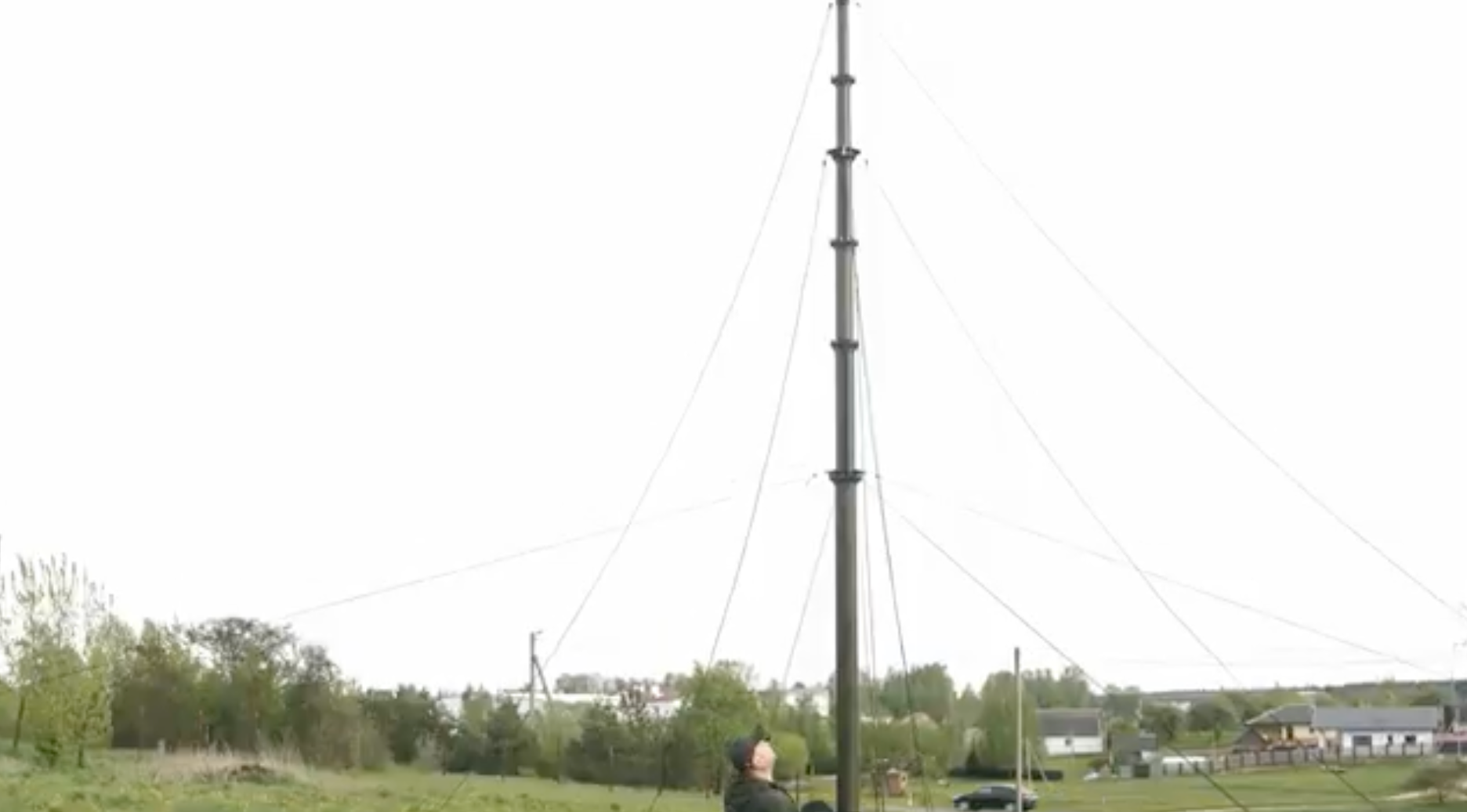 Антенная мачта в развернутом виде
